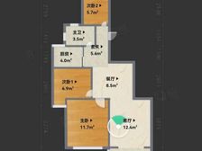 公元世家一期3室2厅1卫南朝向239.0万元/套出售