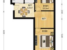 南北通透南新三村2室1厅