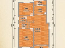 南北通透 万科翡翠公园 2室2厅