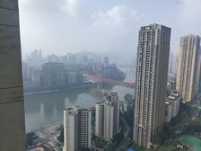 观音桥商圈 板式大平层 两梯一户 看江 横厅 全套房设计!!
