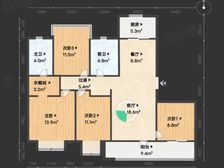海尔产城创翡翠东方4室2厅2卫南朝向370.0万元/套出售