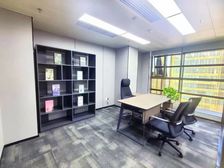 东四环地标地铁大郊亭站 金长安大厦291平精装遗留带家具出租