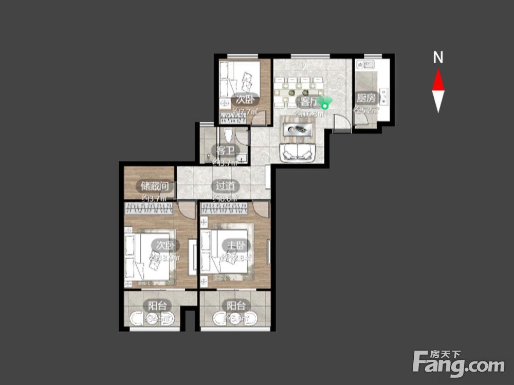  Apartment layout diagram