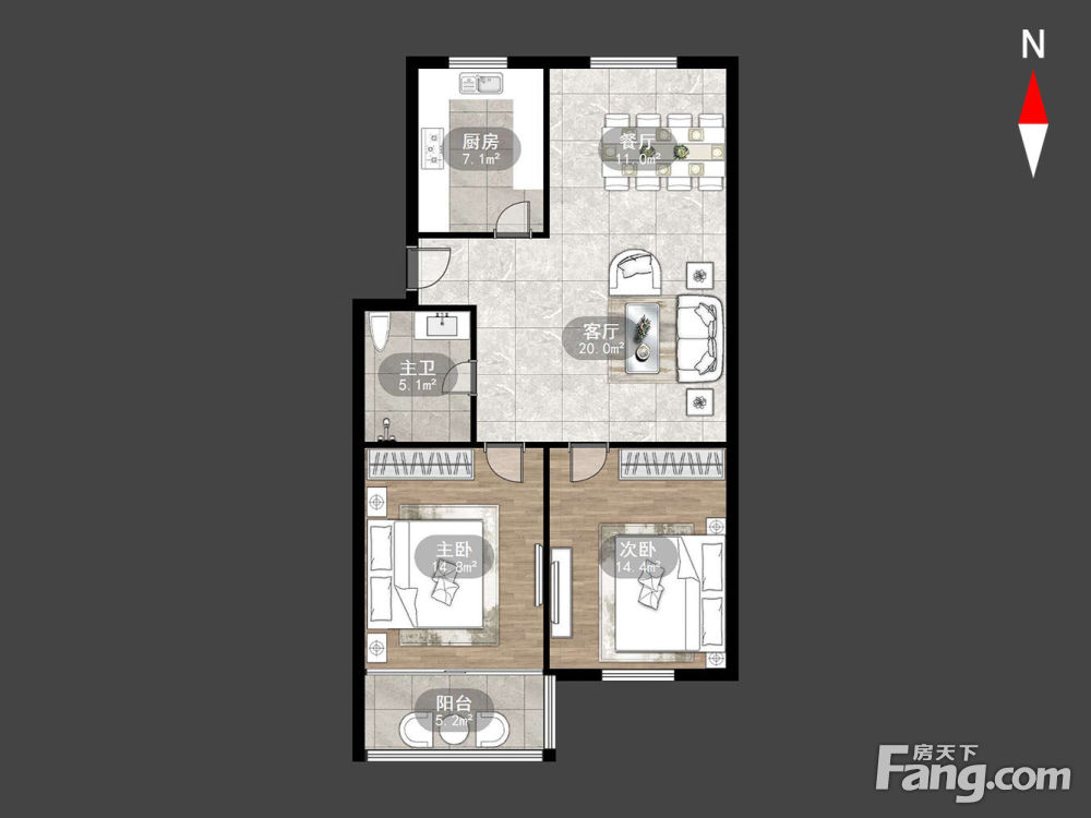  Apartment layout diagram