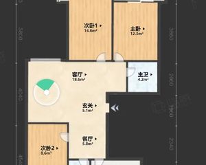 汇智佳园3室2厅2卫南朝向169.0万元/套出售
