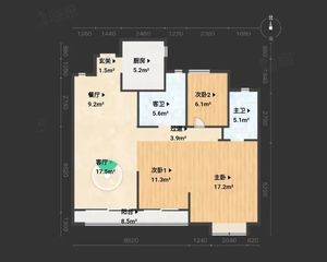 滨河沁月府3室2厅2卫南朝向298.0万元/套出售