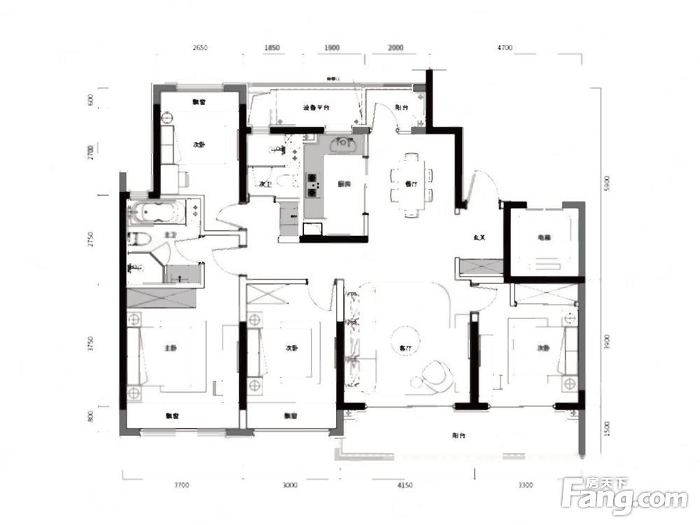  Apartment layout diagram