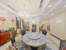 御汤山熙园豪装A户型,旋转楼梯,石材装修,地暖新风中央空调