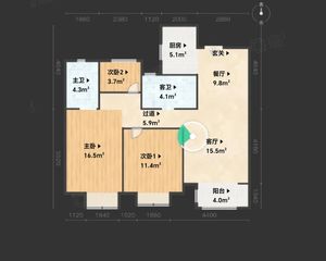 春江明月3室2厅1卫南朝向220.0万元/套出售