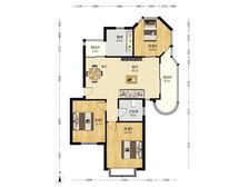 正南 大华锦绣华城第12街区 3室2厅