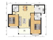 正南国际丽都城2室2厅精装修