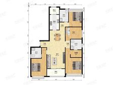 中粮瑞安联袂打造,4房3卫,飞机户型带车位,和平公园一路之隔