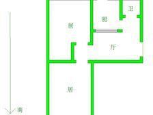 刘美丽推荐您洪湖里网红打卡六楼南北通透2室60平43万