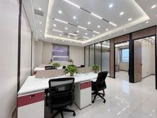 地铁口高新四路 朗臣大厦 140平2+1全套办公家具7900