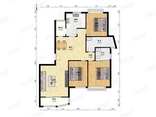 2/15号线娄山关路,南北通全明2T2户,超高得房率有产权车