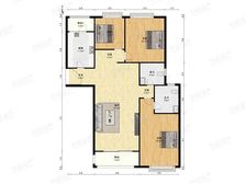 俯瞰小区中庭花园,南北通全明三房,有租赁车位随时看房