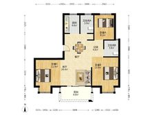 新兴岚湾A3地块三房两卫,视野开阔,房东诚心卖。