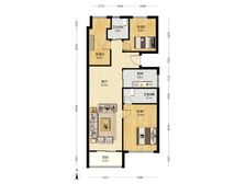 南北通透前滩东方悦耀3室2厅精装修