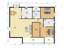 小区中心位置,主卧朝南,美式风格,无税房