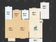 电梯房 满二 双卫格局 商品房 南向采光好 次新房