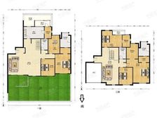 仁恒河滨底楼大复式,精装修,6房三厅四卫,中心位置无遮挡