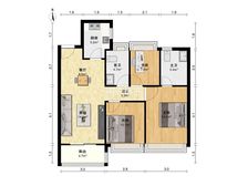 开放式厨房,非顶楼房,主卧朝南,小区中心位置