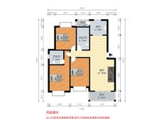丽和苑 125.45平3居超高得房率,景观楼层