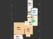 庆丰府2室1厅1卫南朝向45.0万元/套出售
