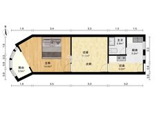 瑞雪大楼,精装电梯房,一房一厅,卢湾二小和向明,有钥匙
