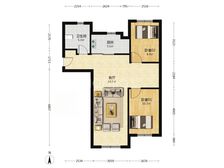 中山解放路亿达云集南北通透2室好房 位置好楼层好拎包入住