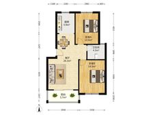 三林世博家园 85.03平2居 南向简装修 安静不临街