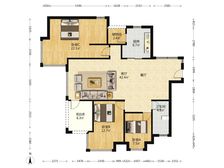 卧龙山花园位置安静 方正大三房