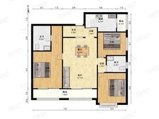 中式风格,小区中心位置,得房率高,采光充足