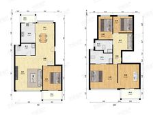 近内环中山公园电梯别墅,实际使用面积很大,性价比高