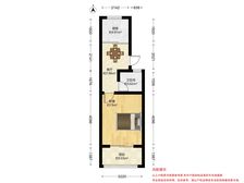 金莲坊 43平1居 南北向简装修 视野无遮挡