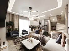 阿拉尼亚(Alanya)自然环境中带游泳池的住宅大楼内的公寓