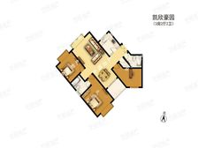 凯欣豪园、一期三房、看小区花园、带车位