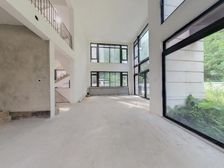 华发山庄单边独栋别墅,带花园480平 全新毛坯产证846平