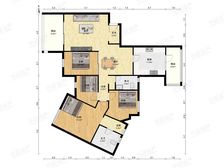 目前小区里性价比高的一套3+1户型,带租约,预约看房