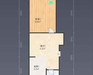 正南紫叶花园1室1厅精装修