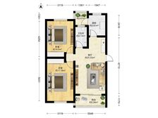 怒江新苑 90.79平2居 南北向简装修 拎包入住