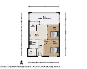 新出 带露台 精装修两房 低楼层 双地铁