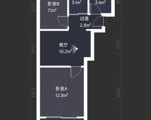 南北通透天池一村2室1厅