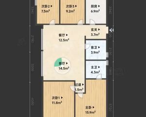 保利天悦三期4室2厅2卫南朝向278.0万元/套出售