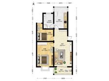 阳光世家 93.77平2居 南北向中装修 自住保养好
