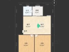 长乐新村三期2室2厅1卫南朝向99.0万元/套出售