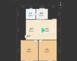 长乐新村三期2室2厅1卫南朝向120.0万元/套出售