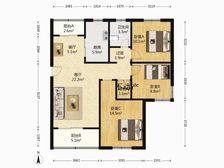 北蔡德锦苑南向精装三房 满五户型方正中层宜居