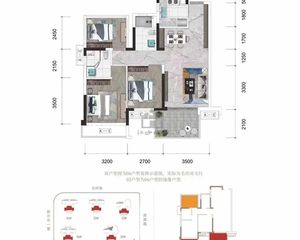 华润置地江南中心 3房2厅105万