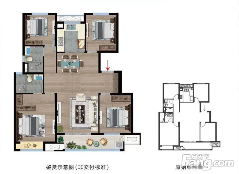 睿途中海左岸经典飞机户型南北通透三开间朝南双阳台